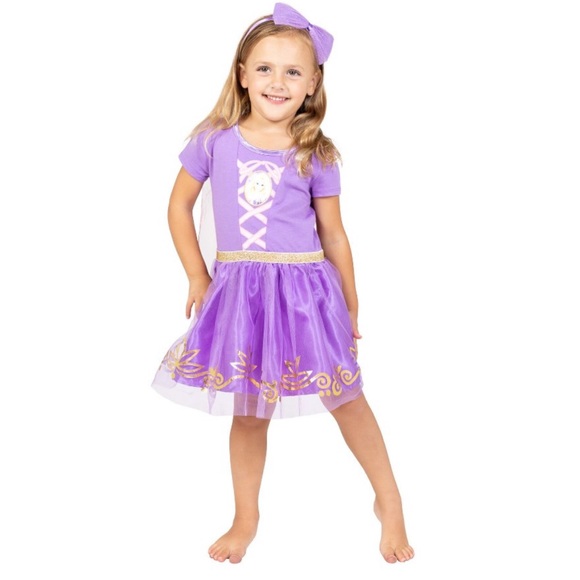 Disney Princess Rapunzel Toddler Girls Tulle Dress Size 4T - Picture 4 of 6